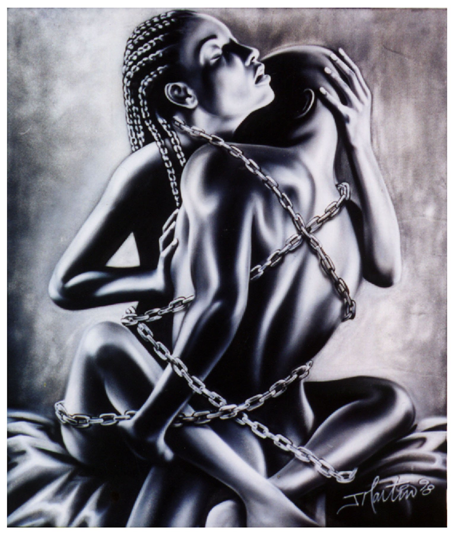 Inseparable — airbrush portrait by JMartin Designs